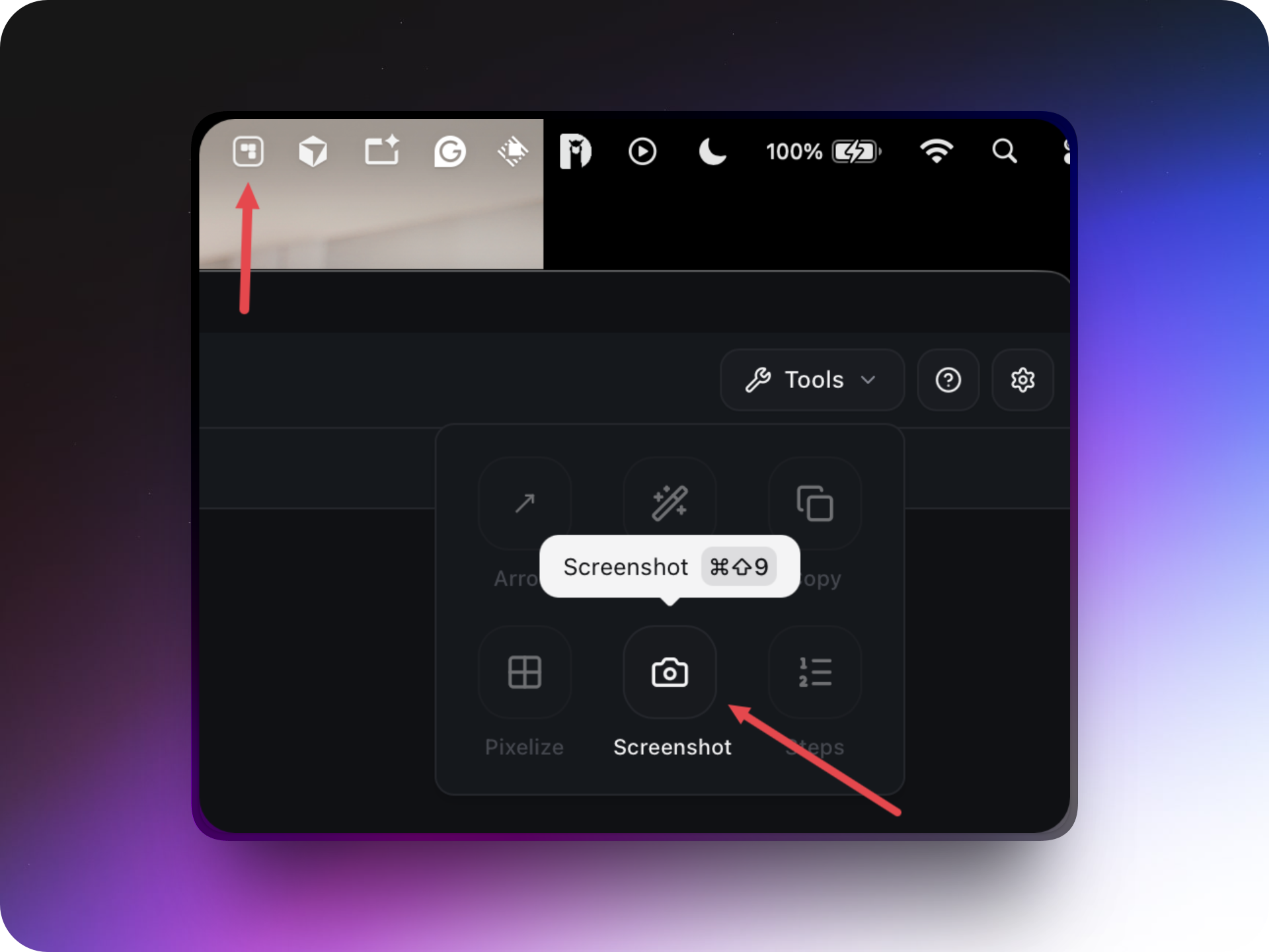 Capture screenshots with Pixen